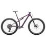 A 2025 Specialized Epic 8 EVO Expert mountain bike in a purple color with large knobby tires and a sleek frame designed for performance and agility on rough terrain