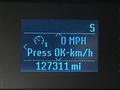 Dashboard display of a 2017 Ford F-250 showing speed as 0 MPH and mileage as 127311 mi