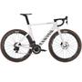 2025 Canyon Aeroad CF SLX 8 AXS road bike featuring a sleek white frame and high-performance Zipp wheels