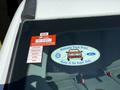 A 2023 Ford F-550 with a certificate of approval sticker and a Kentucky Truck Plant decal on the windshield