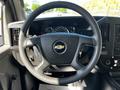 Steering wheel of a 2019 Chevrolet Express with the Chevrolet logo and dashboard instruments partially visible