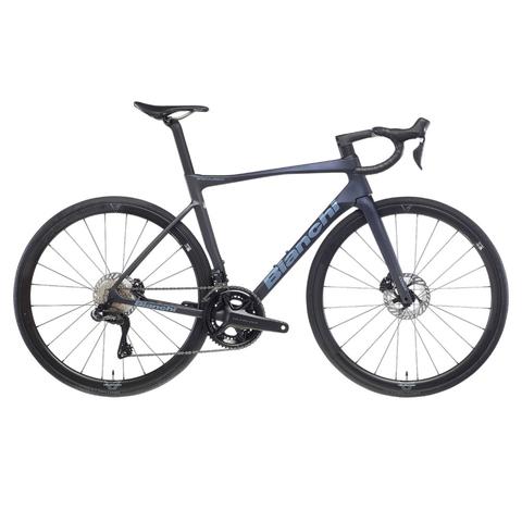 2026 Bianchi Specialissima Comp SRAM Rival AXS E1 12SP lightweight carbon road bike featuring a sleek design and disc brakes