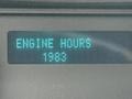 Display panel of a 2016 Ford F-550 Super Duty showing the text ENGINE HOURS and the number 1983