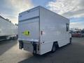 A white 2017 Mercedes-Benz Sprinter van with a cargo box design and rear access door