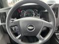 Steering wheel and dashboard of a 2016 Chevrolet Express showing speedometer and various gauges