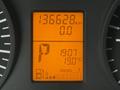 Dashboard display of a 2016 Mercedes-Benz Sprinter showing odometer reading of 136628 km and fuel gauge indicating one quarter tank with time and temperature shown