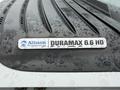 A close-up of a 2013 Chevrolet Silverado 3500HD badge featuring the text Duramax 6.6 HD with the Allison Transmission logo