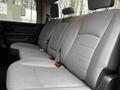 Interior view of the backseat of a 2022 RAM 1500 Classic featuring gray fabric upholstery and seat belts