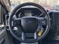 A 2015 Ford F-150 steering wheel featuring controls on both sides and a Ford logo in the center
