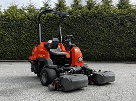 A 2015 Jacobsen Eclipse golf course mower with a compact design featuring a seat, steering controls, and two cutting decks at the front