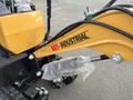 A 2024 AGT Mini Excavator with a yellow arm labeled AGT INDUSTRIAL and a protective covering on the hydraulic system