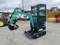 2024 AGT Industrial Green QH13R Mini Excavator with a front attachment and tracks designed for digging and lifting tasks