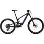 2026 Santa Cruz Bronson 70 mountain bike with a sleek black frame and purple accents featuring wide tires and a modern suspension design
