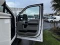 A 2017 Ford F-550 with the driver's side door open showing the interior door panel and controls