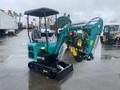 2024 AGT Industrial MH12R Mini Excavator with a green and black design showcasing a digging arm and bucket