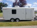 2004 Royal 18 Foot Office Trailer with a white exterior two axles and a door on the side