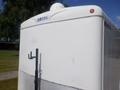 2004 Royal 18 Foot Office Trailer with a white exterior and a metal frame on the front for securing items
