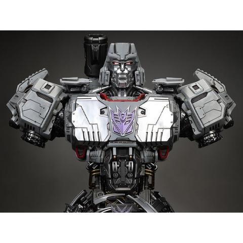 Transformers Premium Collectible Series Megatron 1/3 Scale Limited Edition Bust featuring detailed robotic features and a prominent purple Decepticon logo