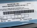 2016 International 7400 vehicle emissions control information label with details on compliance and specifications for heavy-duty vehicles