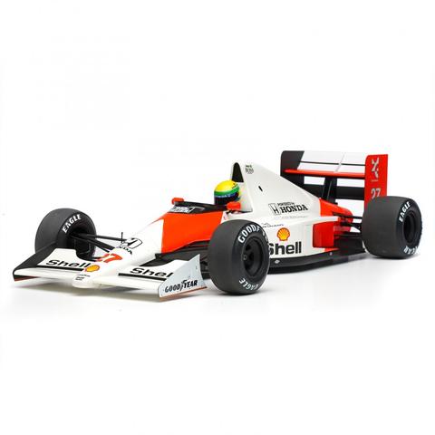 Minichamps McLaren MP4/5B 1990 model car #27 featuring driver figure with helmet detailed sponsor logos and realistic tire design