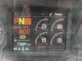 Display screen of a 2018 Doosan DL300-5 showing engine RPM at 800 and various gauges for oil temperature coolant and fuel levels along with a mileage reading of 17684 km