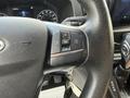 Close-up of the steering wheel controls of a 2022 Ford Transit showing buttons for navigation and settings