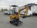 A yellow and black 2024 AGT Industrial MX12R Mini Excavator with a compact design and a hydraulic arm attached to a tracked base