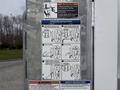 A close-up view of the operating instructions panel for a 2017 Hino 338 featuring diagrams and warnings related to the liftgate operation and safety procedures