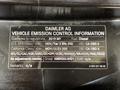 2019 Mercedes-Benz Sprinter vehicle emission control information sticker with details about regulations fuel type and compliance standards