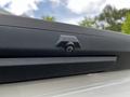 Close-up of a rearview camera mounted on the tailgate of a 2017 Ford F-250