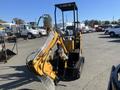 A yellow 2024 AGT Mini Excavator with a bucket attachment and protective coverings on the arm and seat