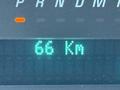 Display showing 66 Km on the dashboard of a 2024 Chevrolet Express
