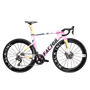 2026 Factor One Campagnolo Super Record Carbon Aero Road Bike in pink yellow and white with sleek aerodynamic design and black wheels