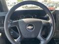 Close-up of the steering wheel and dashboard of a 2013 Chevrolet Express showing the Chevrolet logo and instrument cluster