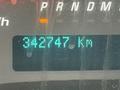 Digital odometer display showing 342747 km on a 2019 Chevrolet Express