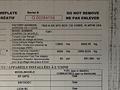 A detailed specifications label for a 2022 Heartland Torque trailer including information on weight ratings and gas requirements