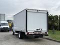 A white 2022 Ford E-450 with a box truck design parked on a lot showing the rear view of the vehicle