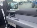 Interior view of a 2013 Ford F-150 door panel with controls and a side mirror adjustment feature