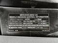 2020 Mercedes-Benz Sprinter vehicle emission control information label detailing compliance standards and vehicle specifications