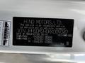 A close-up view of a vehicle identification plate for a 2019 Hino 195 displaying details like manufacturer name, date of manufacture, and vehicle specifications