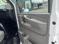 Interior view of a 2014 Chevrolet Express showing the driver side door with controls and storage compartment